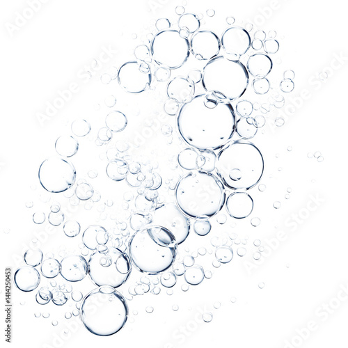 air bubbles under water isolated on white background PNG. GENERATIVE AI