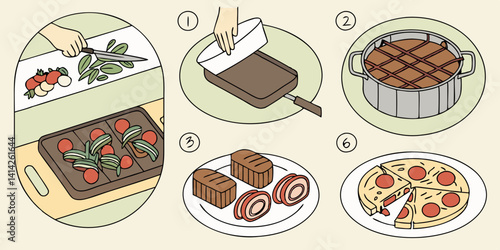 Cartoon Recipe: Meatloaf and Pizza - 6 Easy Cooking Steps Guide