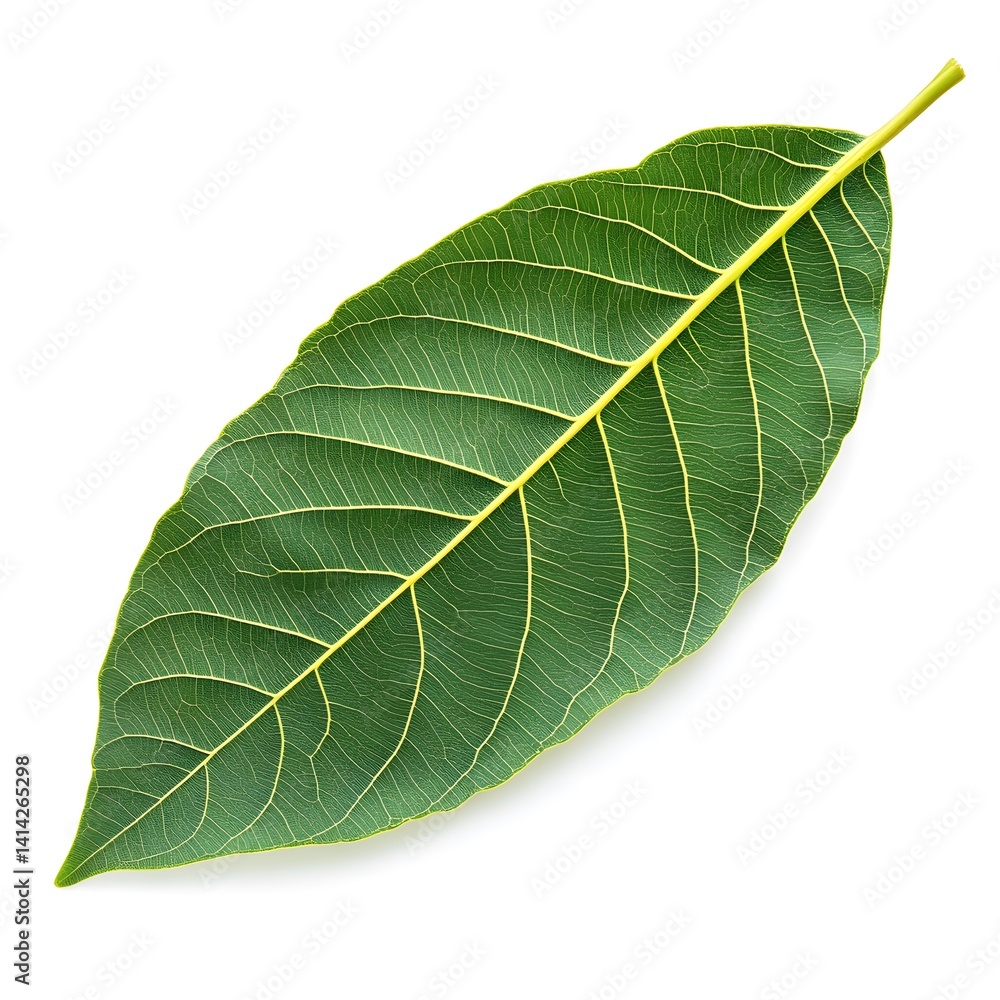 Obraz premium green leaf isolated on white