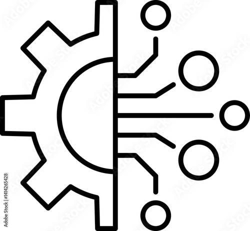 API icon illustration for your website or mobile app. Data integration icon. Software, api thin line symbol isolated on white background.