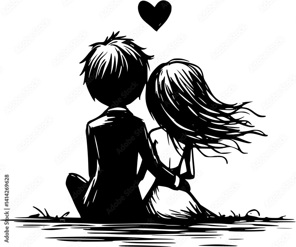 Romantic Getaway Cupid Arrows Wedding Cake Vector Graphics