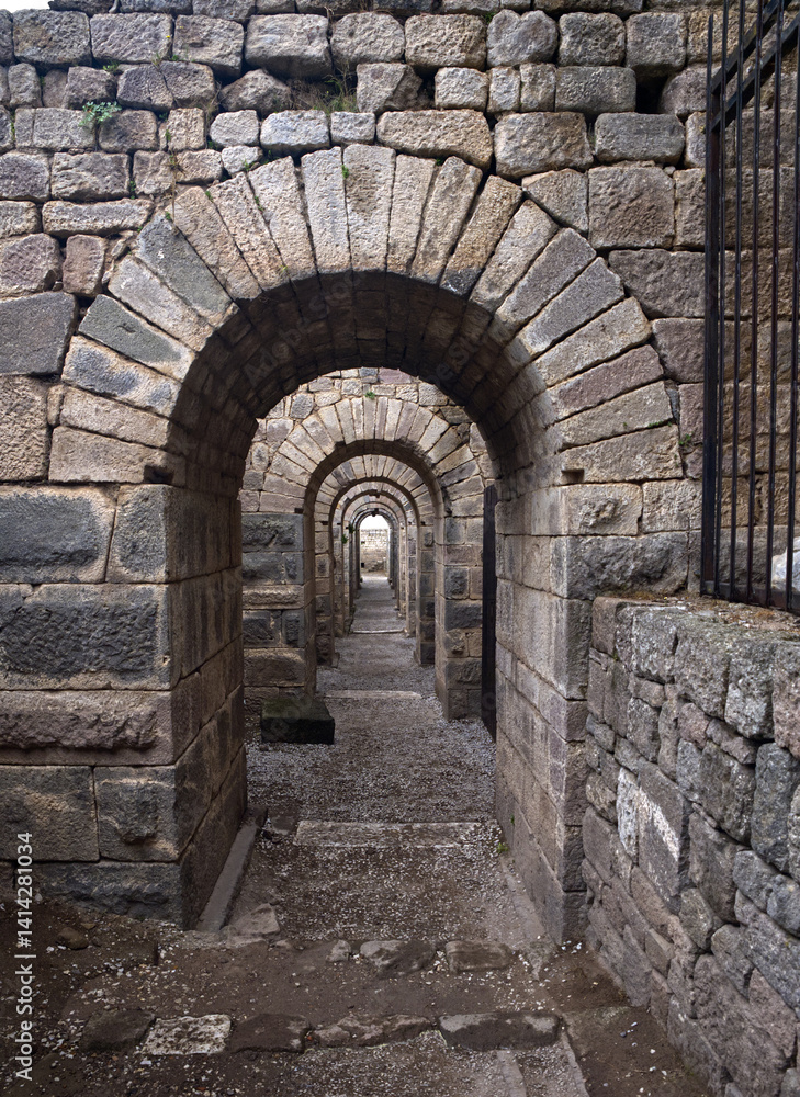 Fotografie Temple of Trajan in the Ancient City of Pergamon