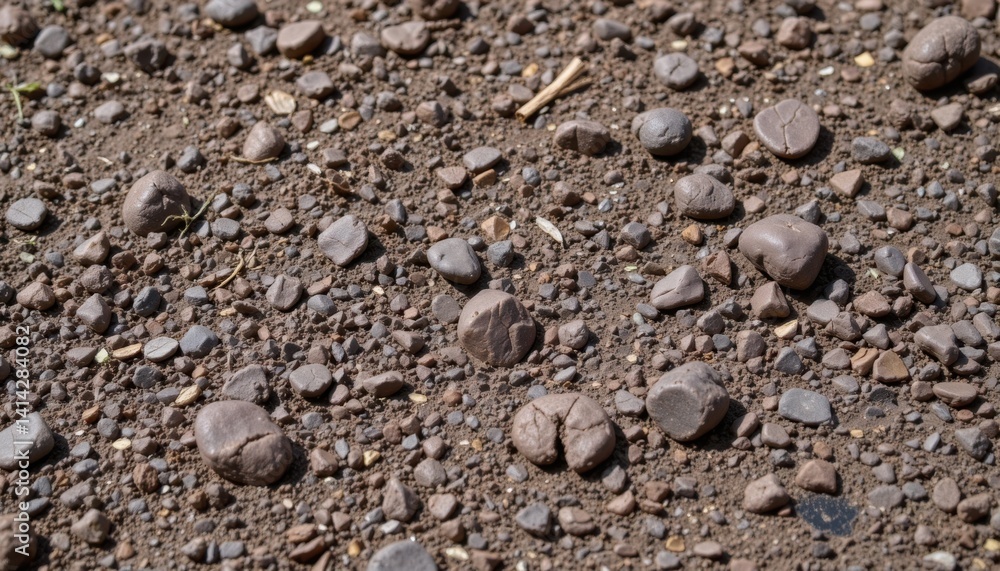Examining soil composition and pebble distribution natural environment ground focus close-up view earth science concept Examining soil composition and pebble distribution natural environment ground focus close-up view earth science concept