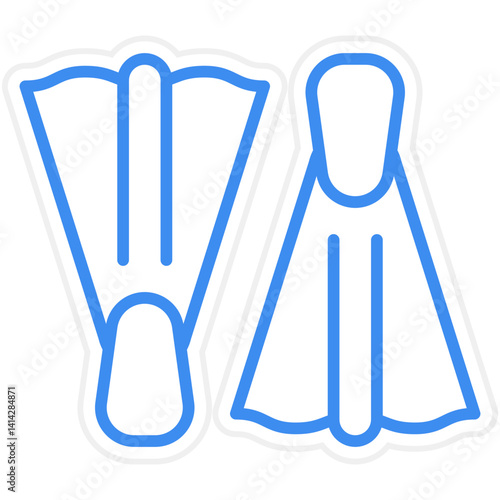 Diving Flippers icon style
