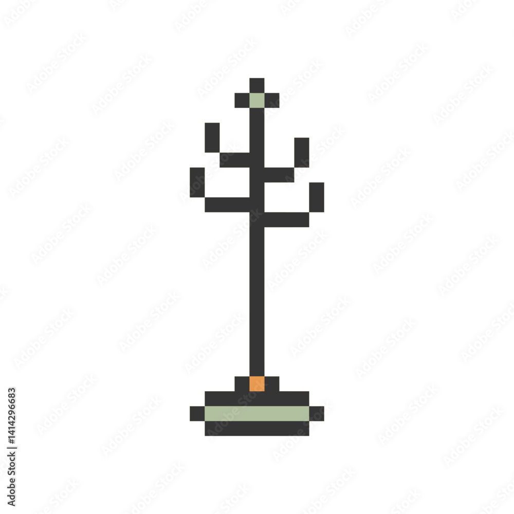 Fototapeta premium hook clothes rack pixel art