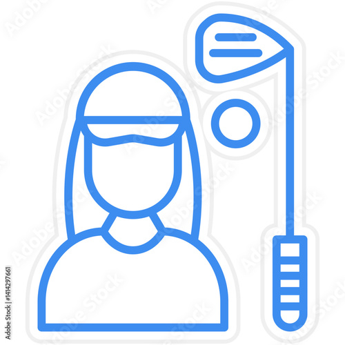 Golf Player Female icon style