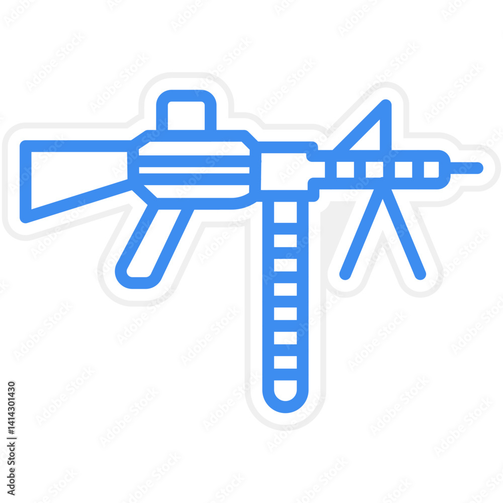 Machine Gun icon style Machine Gun icon style
