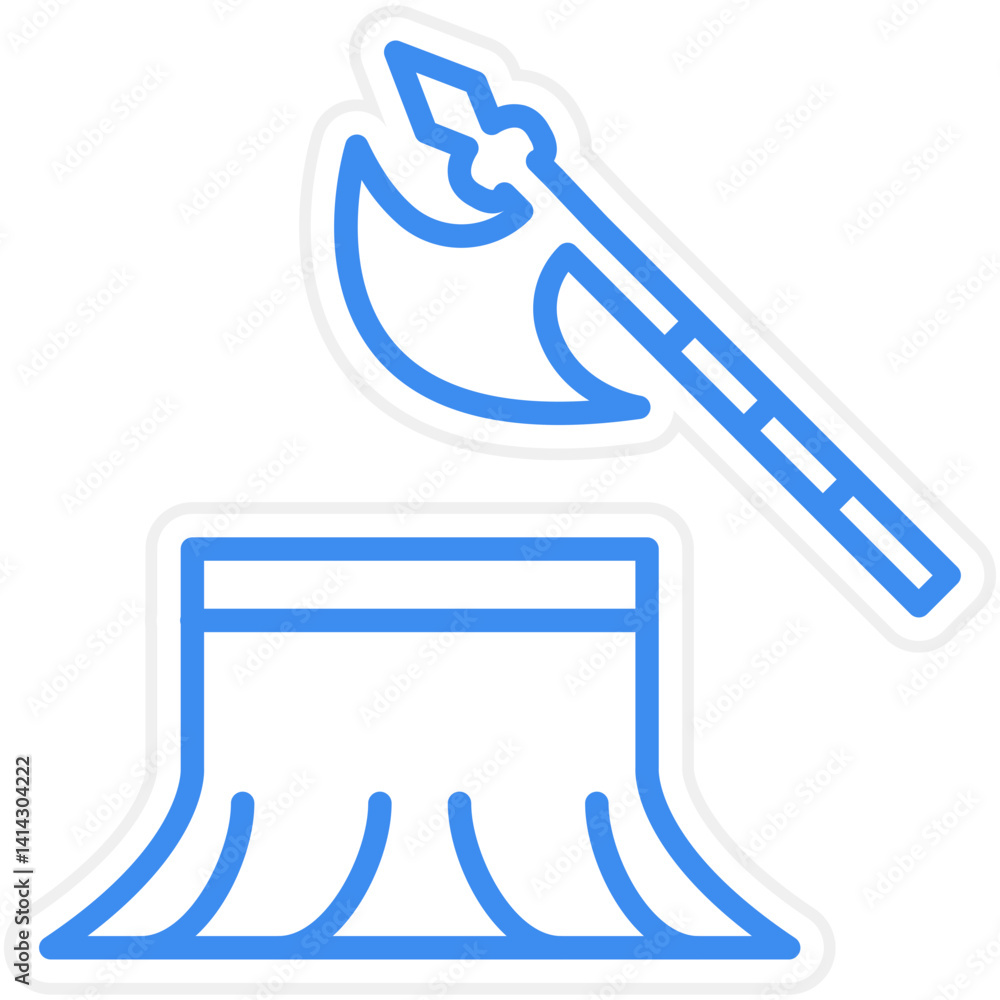 Deforestation icon style Deforestation icon style