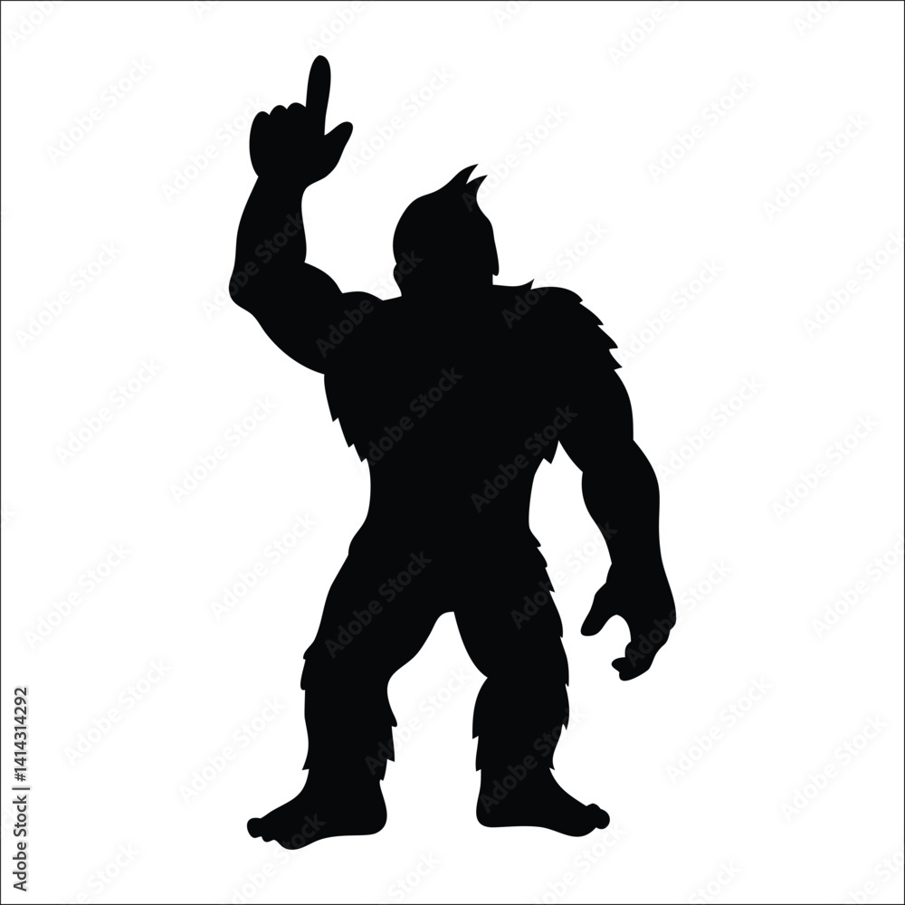 Mystical Bigfoot Silhouette for Unique Art and Decor Mystical Bigfoot Silhouette for Unique Art and Decor