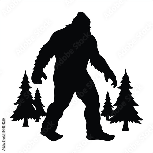 Mystical Bigfoot Silhouette for Unique Art and Decor