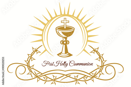 First Holy Communion Gold Symbol