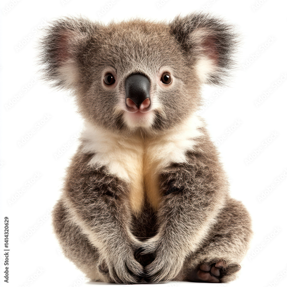 Obraz premium close up of a koala in front of white
