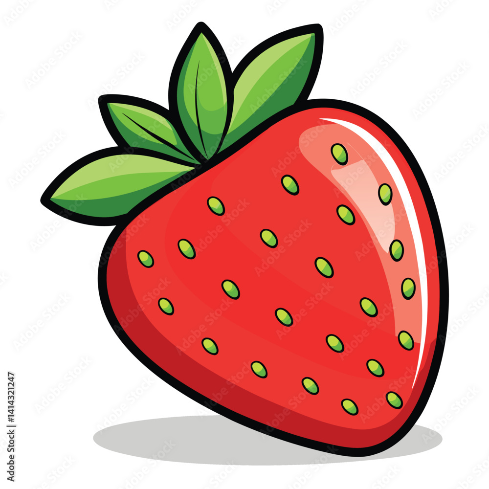 Obraz premium strawberry vector illustration