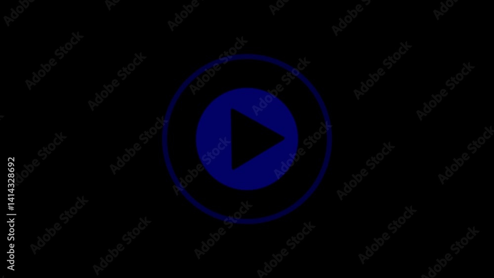 Play button play icon, video play icon for website and mobile design animation.play icon, video