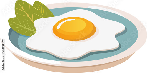 fried egg on a plate