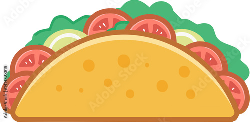 vector illustration of a taco