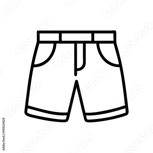 Casual Shorts with Pocket Seams Icon Design