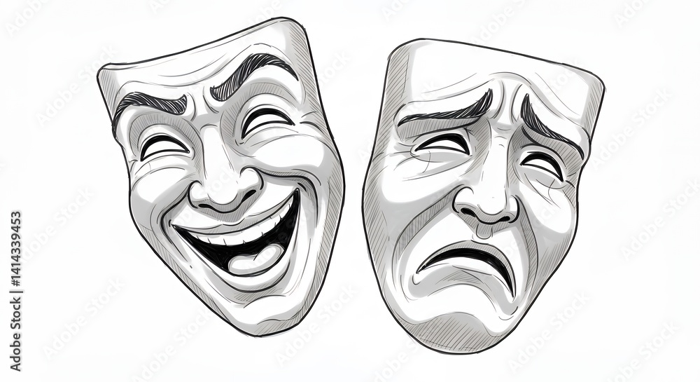 Comedy tragedy masks emotions visual communication Comedy tragedy masks emotions visual communication