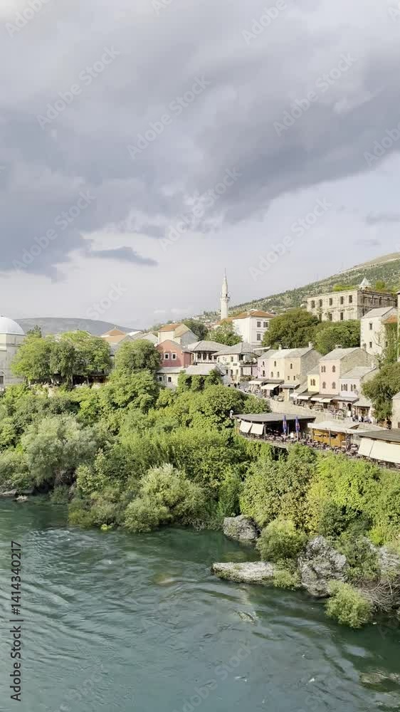 Panorama of Mostar, Bosnia and Herzegovina Panorama of Mostar, Bosnia and Herzegovina