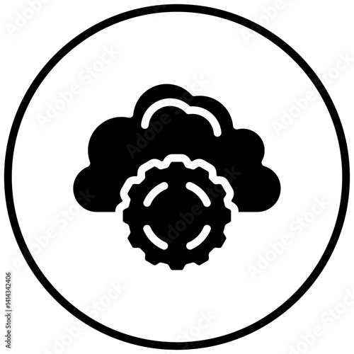 Vector Design Cloud Settings Icon Style