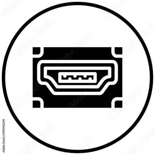 Vector Design Hdmi Port Icon Style