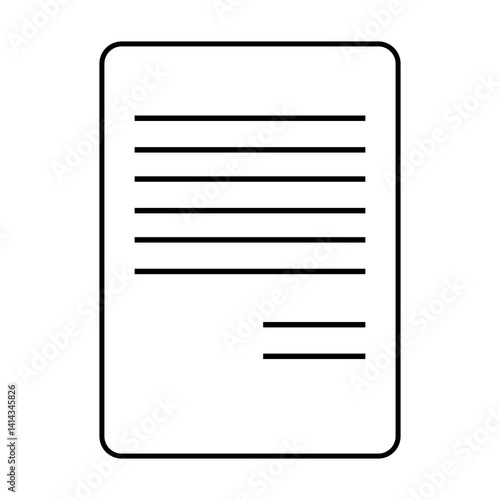 Pencil with paper icon, Contract vector icon