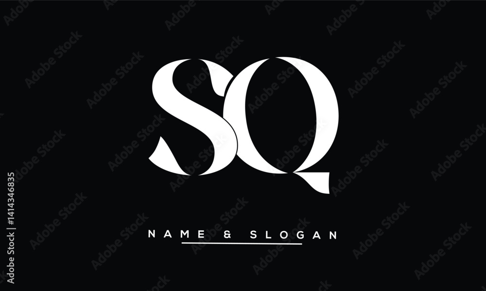 SQ, QS Abstract Letters Logo Monogram