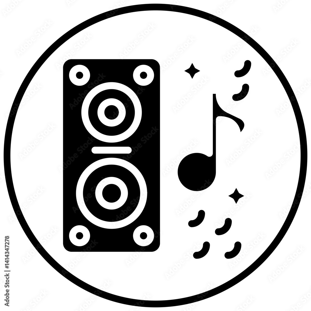 Fototapeta premium Speaker Icon Style