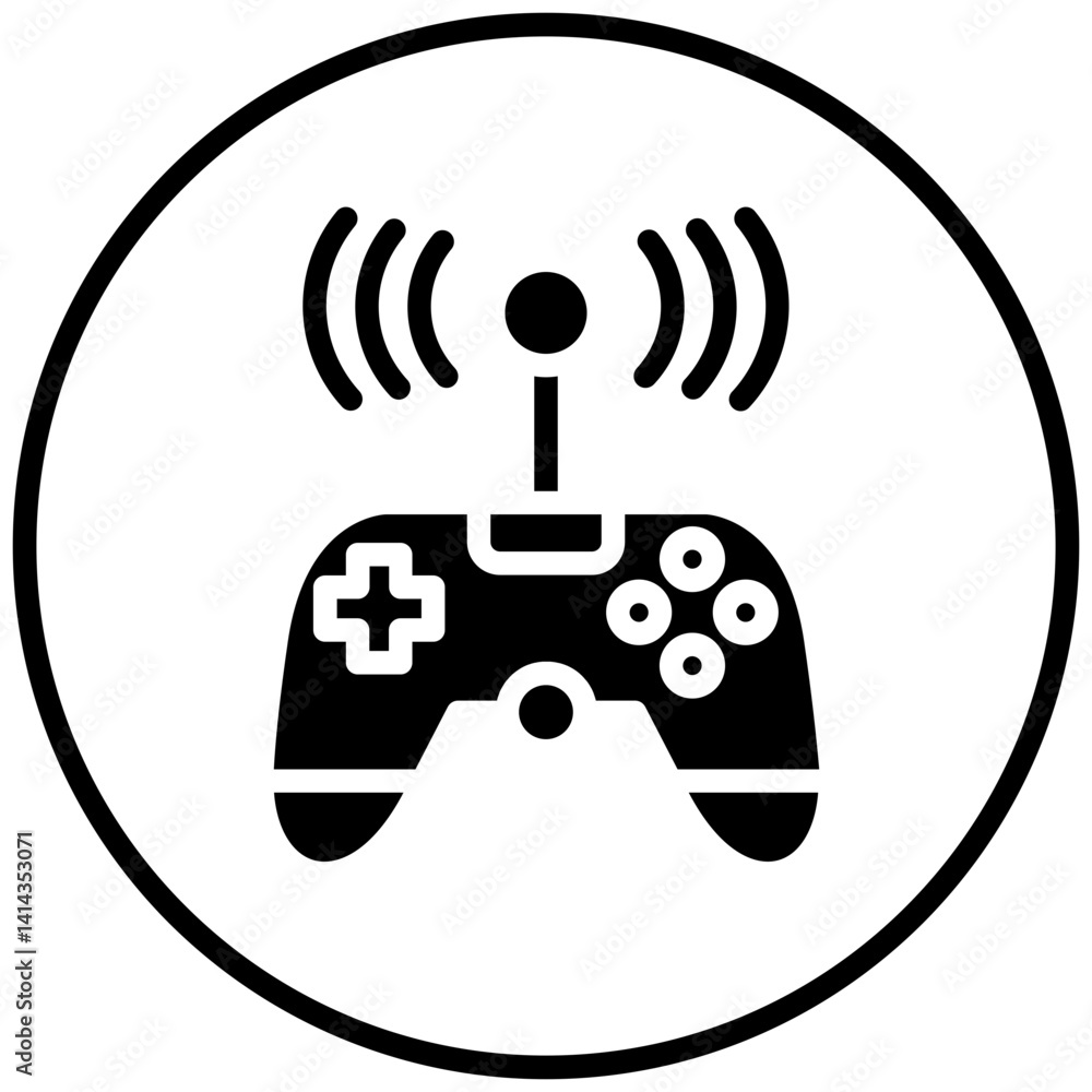 Wireless Joystick Icon Style Wireless Joystick Icon Style