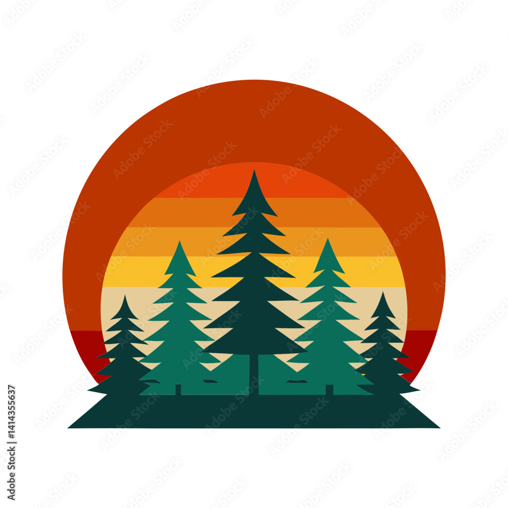 Obraz premium christmas tree vector illustration