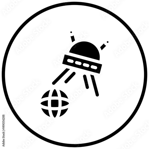 UFO Earth Icon Style