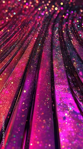 Abstract dark holographic iridescent neon background fluid liquid glass curved wave in motion 3D render modern glowing neon wave line pattern futuristic design