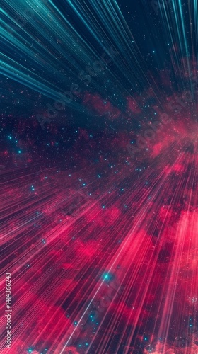Abstract diagonal streaks of vibrant neon light on a dark background cascade of purple and blue lines high speed connectivity digital data flow abstract plane Hyper-quality illustration