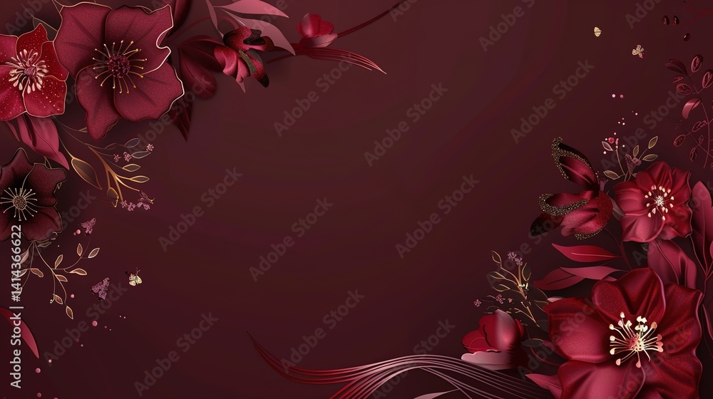 Mother's Day Burgundy Background: Interpreting Mother's Fiery and Mellow - like - Red - Wine Profound Maternal Love with the Depth of Burgundy