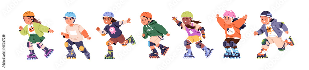 Foto Kids on roller skates