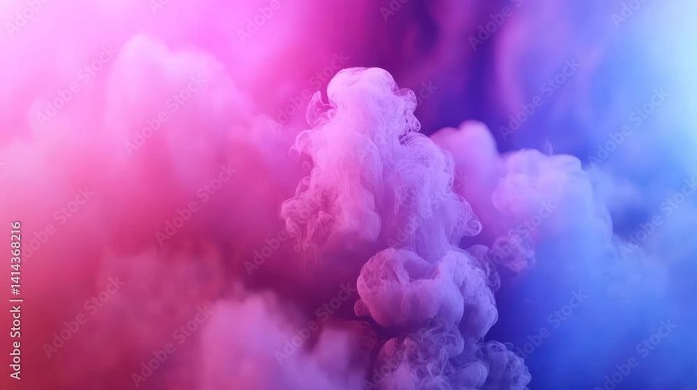 Obraz premium Abstract colorful smoke swirling in vibrant lighting