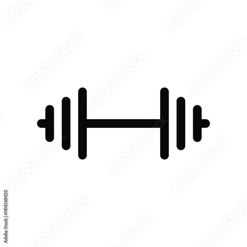 dumbbell weights vector illustration	icon