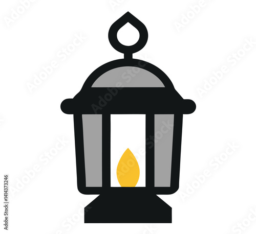 oil lamp isolated on white