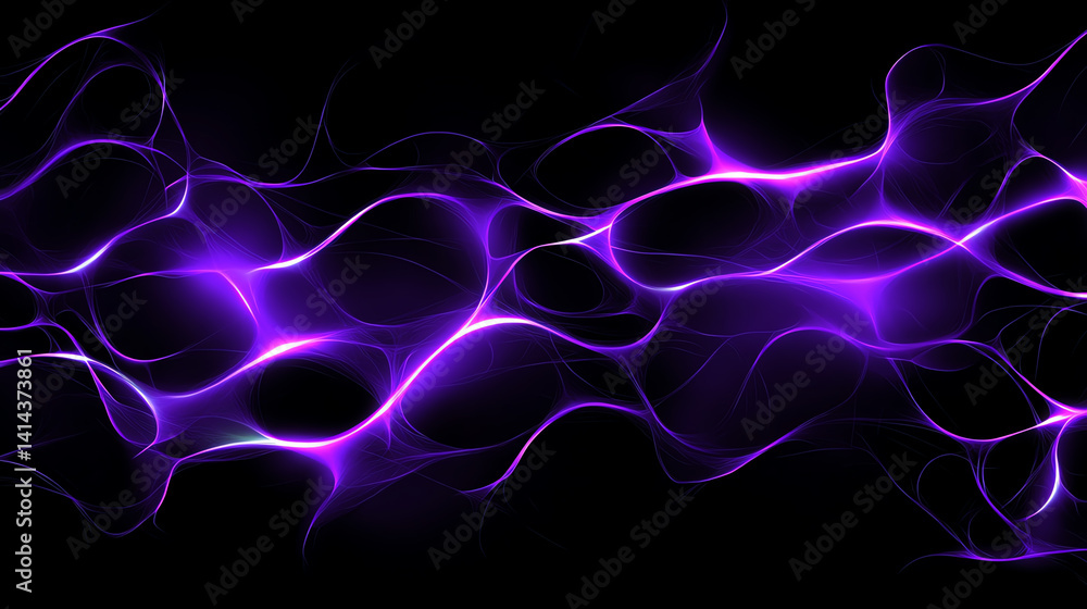 A vibrant abstract background featuring flowing purple lines against a dark backdrop. Ideal for technology, marketing, or artistic projects that need a modern touch.