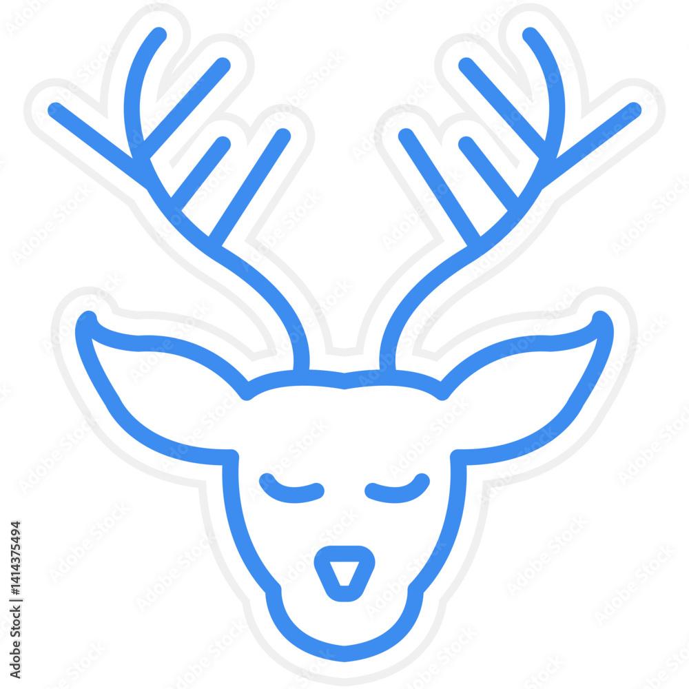 Deer Vector Icon Style Deer Vector Icon Style