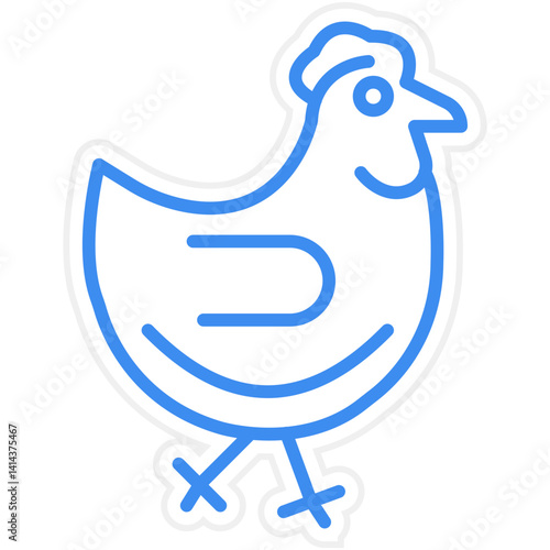 Chicken Vector Icon Style