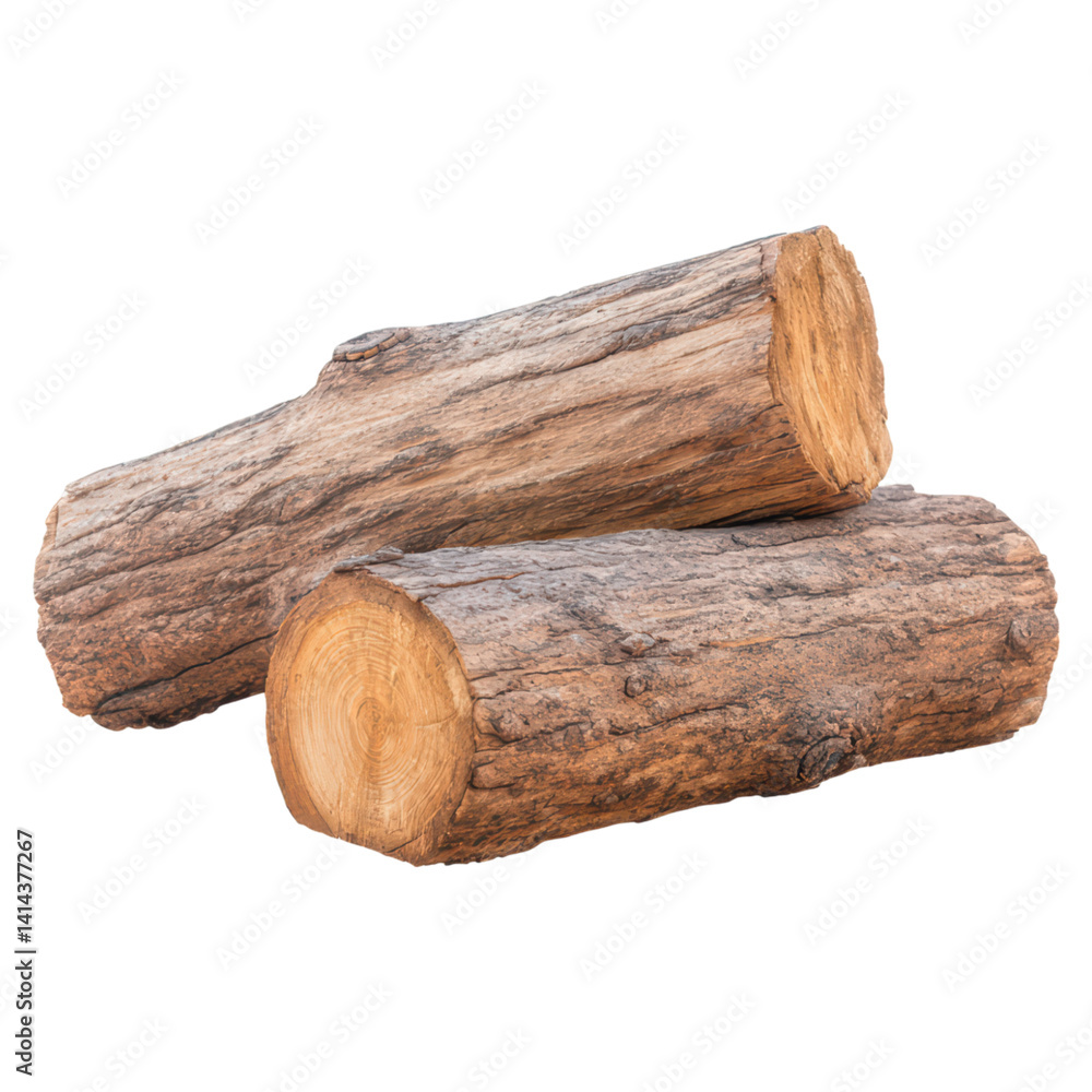 Natural Rustic Wood Logs for Use in Crafts and Decoration Projects, isolated on transparent background. Natural Rustic Wood Logs for Use in Crafts and Decoration Projects, isolated on transparent background.