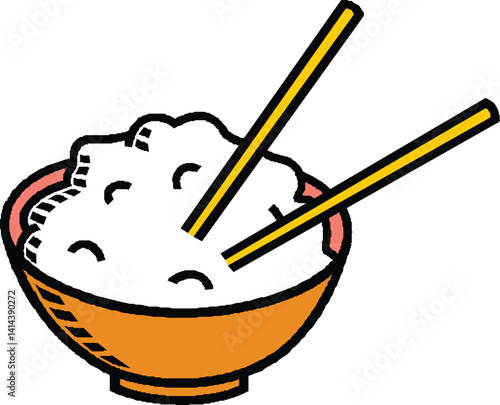 vector illustration of rice