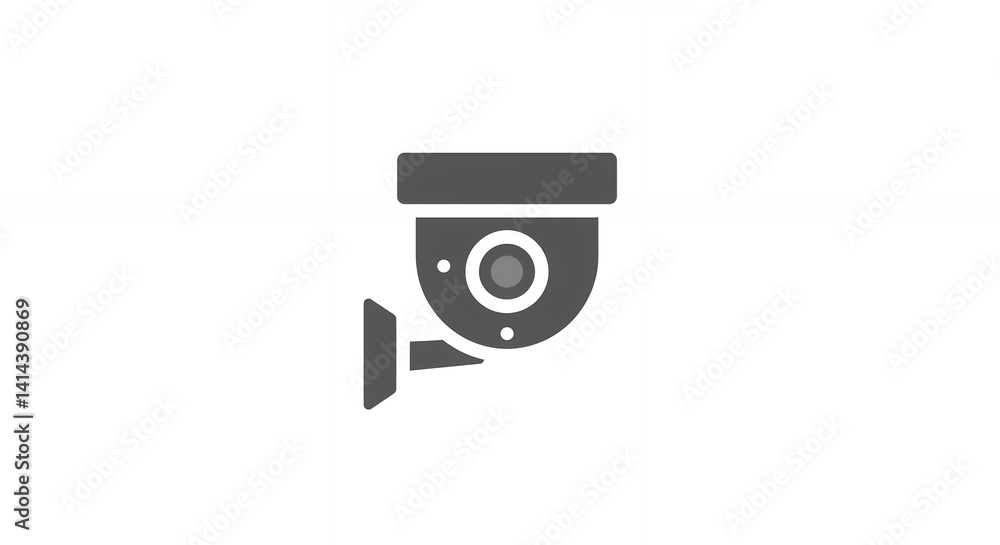 Gray security camera icon Gray security camera icon