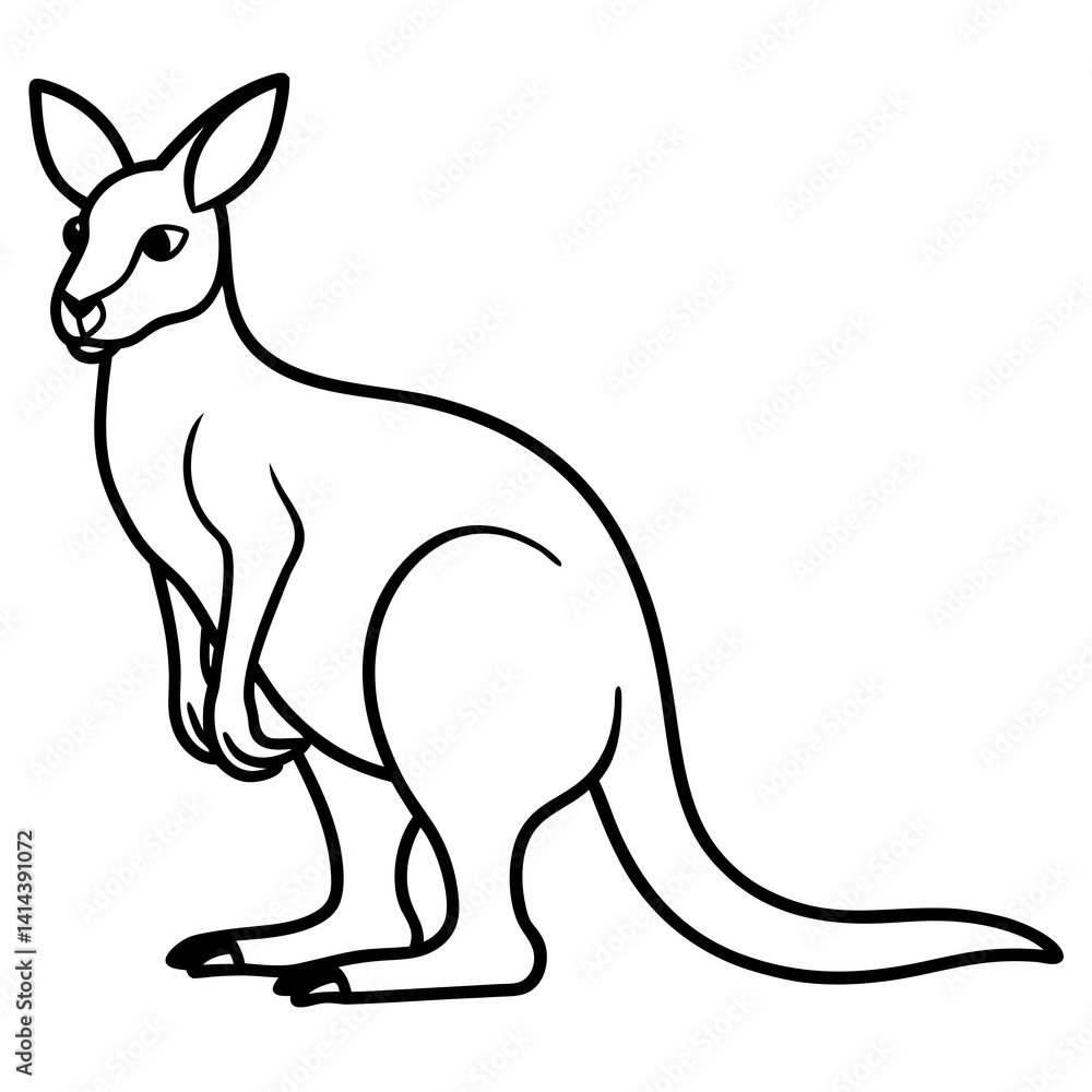 Abstract Kangaroo Line Art Abstract Kangaroo Line Art