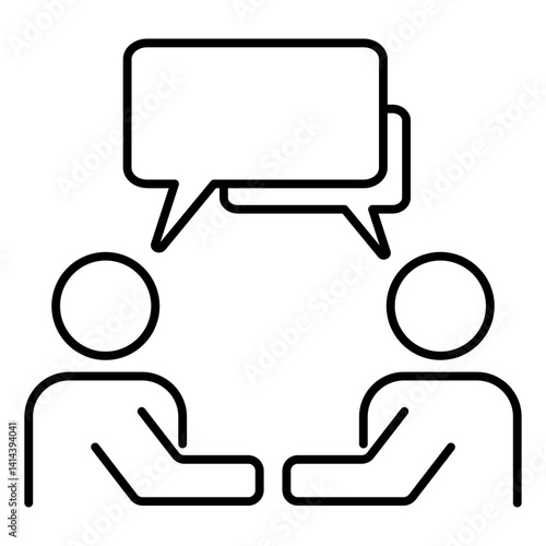 Two-Person Dialogue outline icon