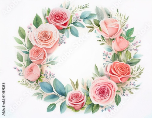  Beautiful watercolor rose flower 