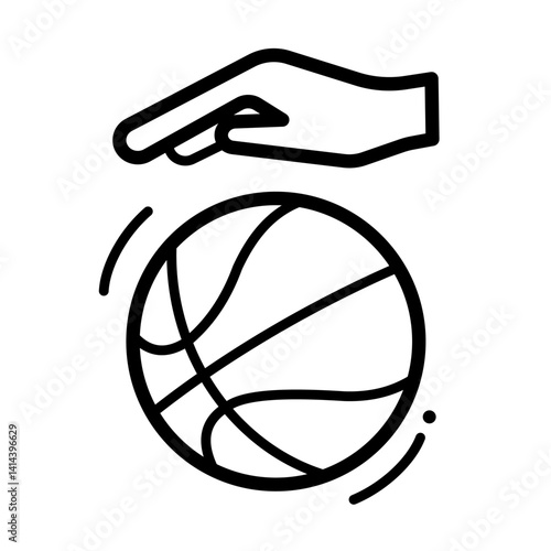 basketball dribbling – vector icon