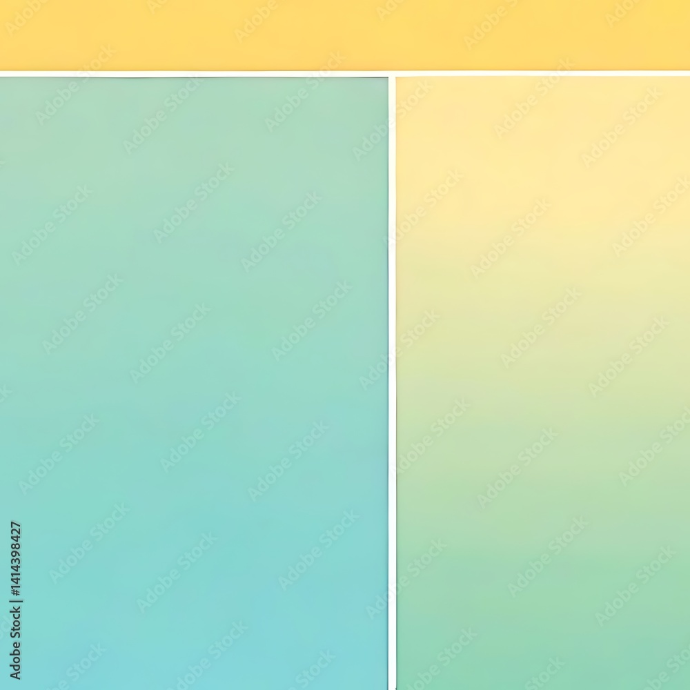 Fototapeta premium Abstract Pastel Gradient Background: Teal, Yellow, and Green Hues