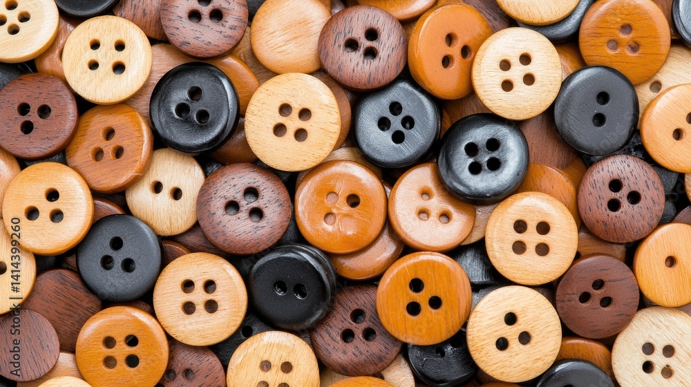 Assortment of earth tone wooden buttons high resolution texture image for craft fashion and design Assortment of earth tone wooden buttons high resolution texture image for craft fashion and design